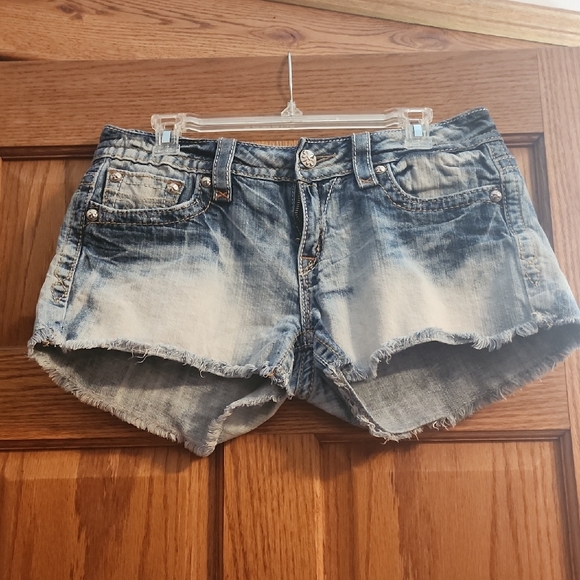 Rock Revival Women's Blue Denim Shorts - Picture 3 of 6